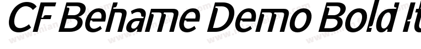 CF Behame Demo Bold Italic字体转换